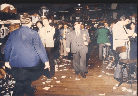 Gerald Wieczorek on the floor of the New York Stock Exchange